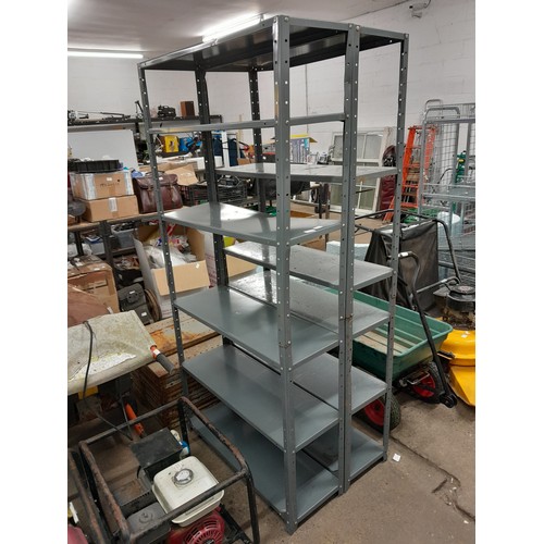 2251 - 2 metal shelving units, 6 shelves each