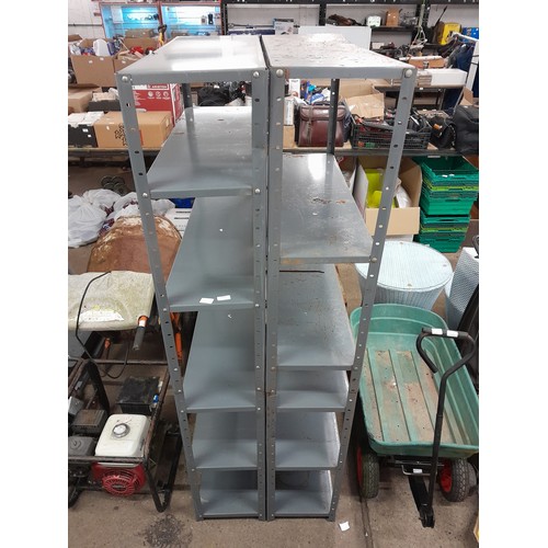 2251 - 2 metal shelving units, 6 shelves each