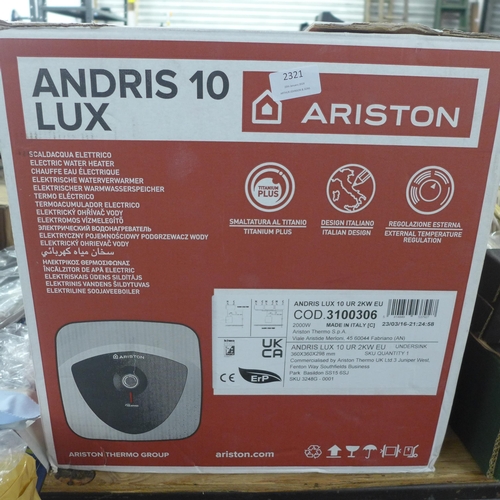 2321 - An Andris 10 Lux water heater, unused