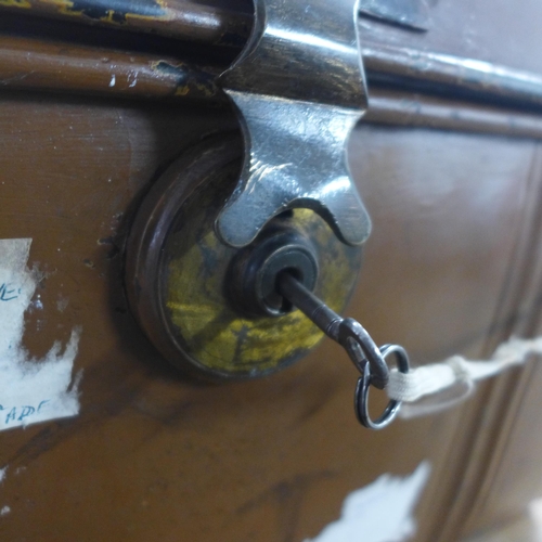 2332 - Steel trunk with key