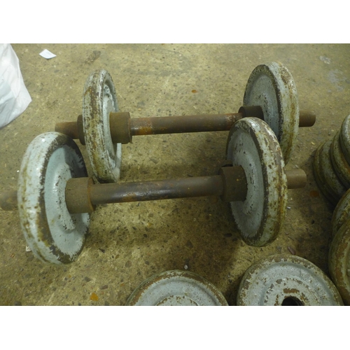 2349 - Set of York fitness set of metal weights