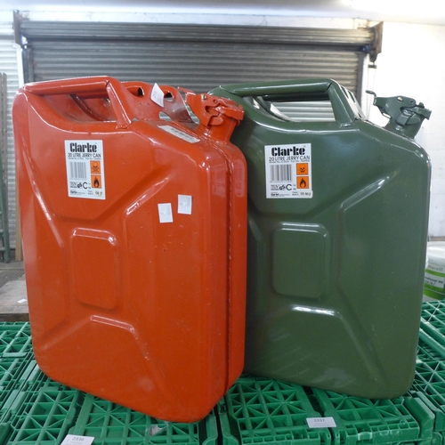 2376 - 2 Clarke 20L Jerry cans