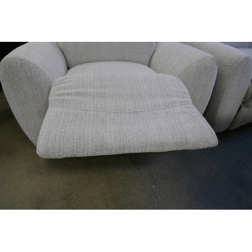 1581 - A grey weave reclining armchair