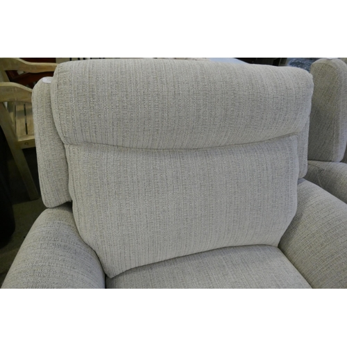 1581 - A grey weave reclining armchair