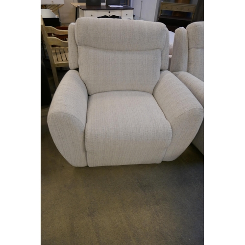 1581 - A grey weave reclining armchair