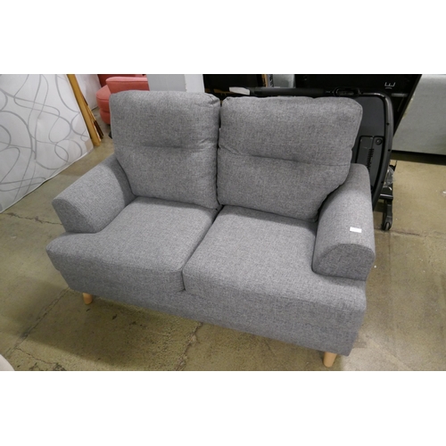 1582 - A grey upholstered two seater sofa