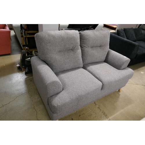 1582 - A grey upholstered two seater sofa