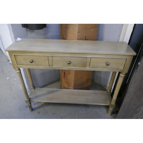 1630 - A three drawer console table