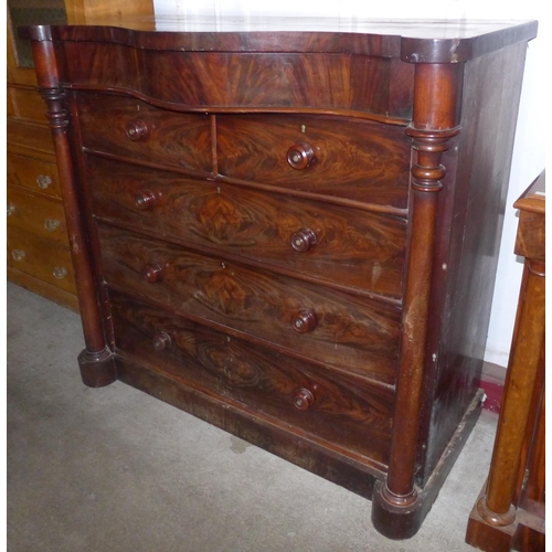 101 - A Victorian Scottish mahogany chest of drawers