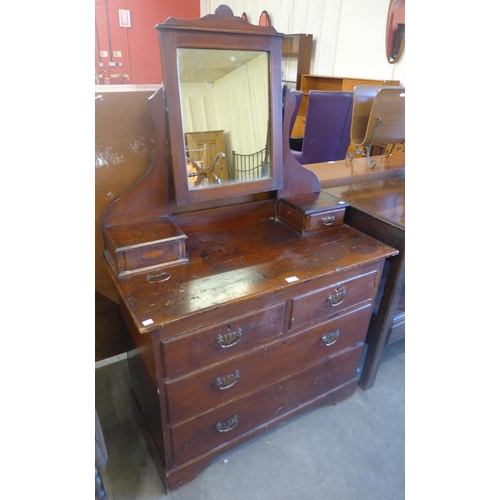 141 - A Victorian stained pine dressing chest