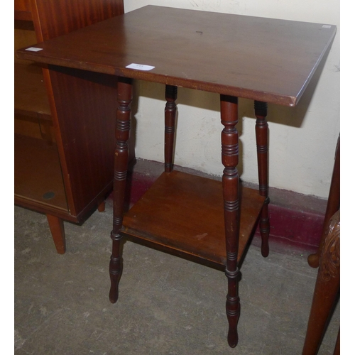 145 - A late Victorian square mahogany occasional table