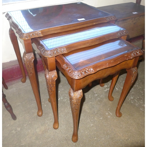 146 - A mahogany nest of tables