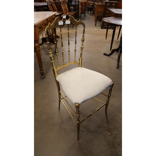 158 - An Italian brass opera chair