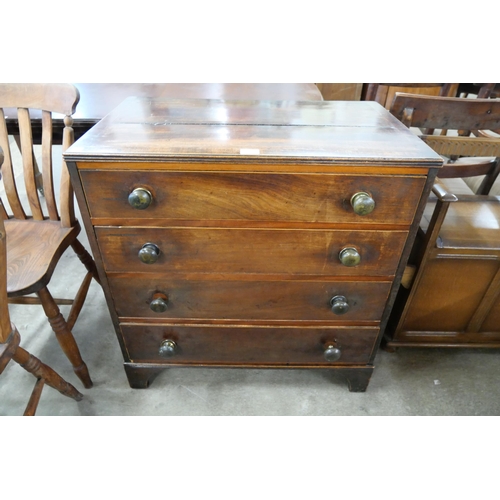 166 - A George III mahogany bachelors chest of drawers