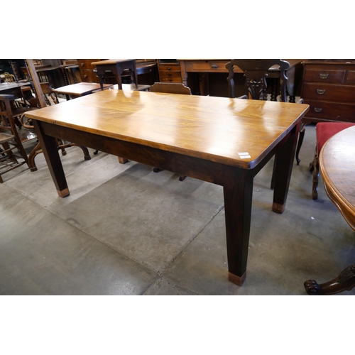 190 - A birch rectangular dining table