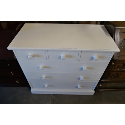 193 - A Victorian style painted pine chest of drawers