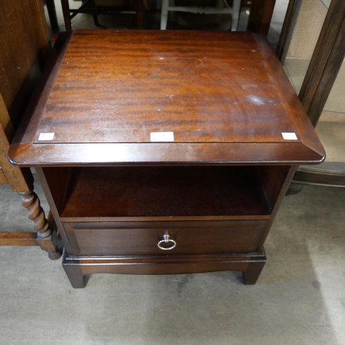 196 - A Stag Minstrel mahogany bedside chest