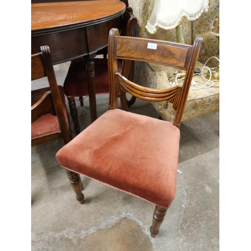 208 - A pair of George IV mahogany demi-lune console tables