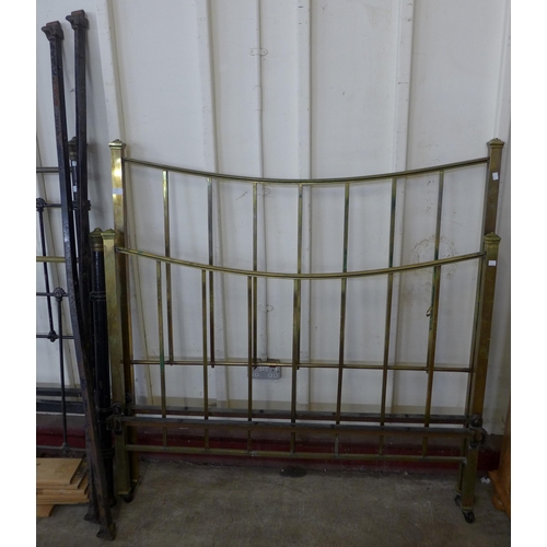 224 - A Victorian brass bed