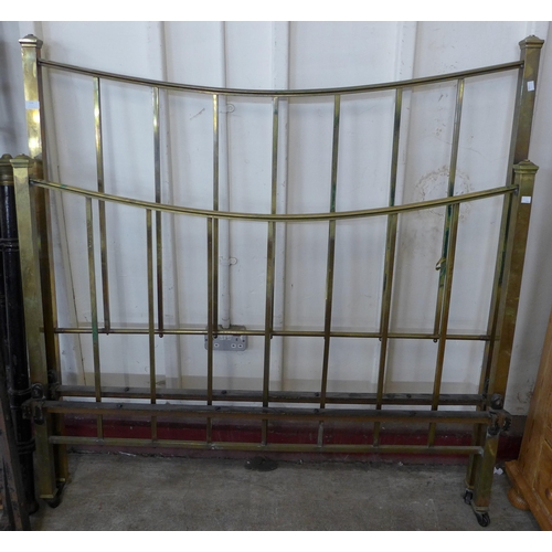 224 - A Victorian brass bed