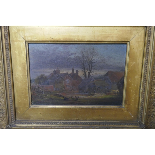 272 - English School (19th Century), rural landscape, oil on canvas, indistinctly signed, framed