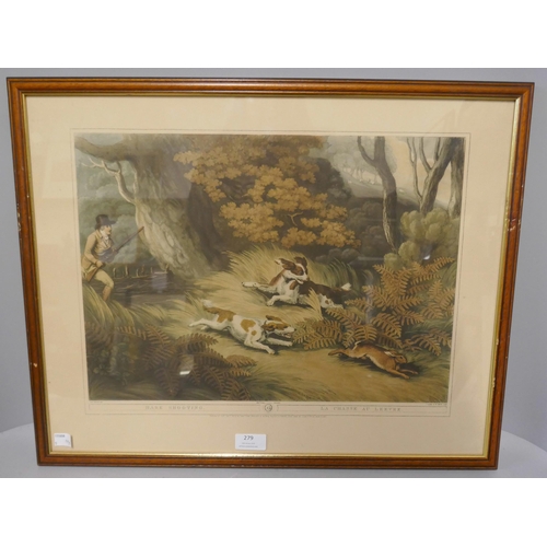 279 - Assorted hunting scene prints