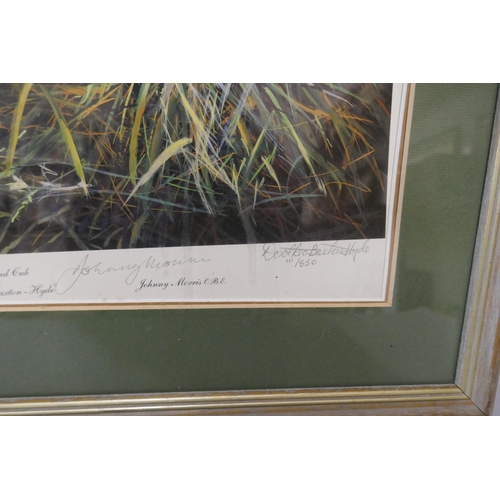 283 - Two limited edition prints, Tiger and Cub, signed by the artist and Johnny Morris; a Distant Movemen... 