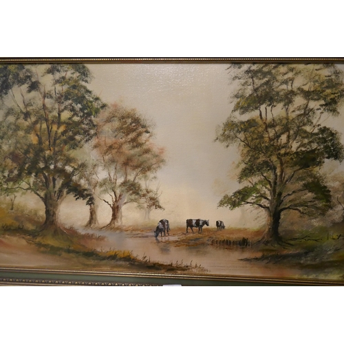 289 - Digby Page, rural landscape, oil on canvas, framed