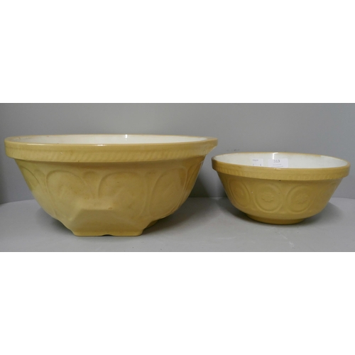 313 - Four ceramic mixing bowls