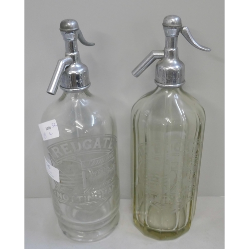 339 - Two Redgate of Nottingham soda siphons