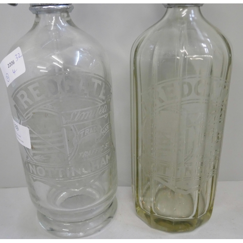 339 - Two Redgate of Nottingham soda siphons