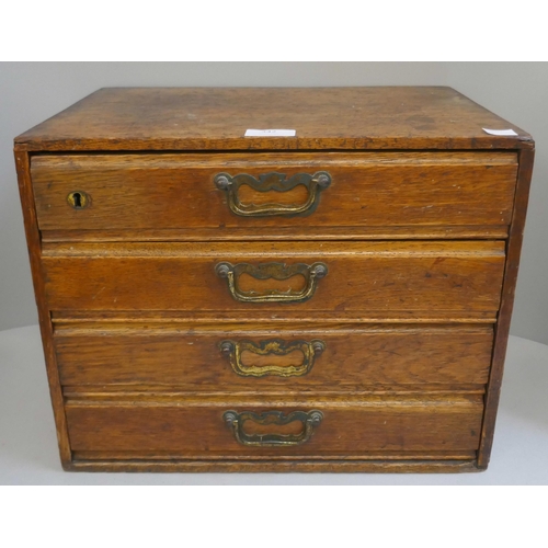 342 - A Victorian beech table top chest