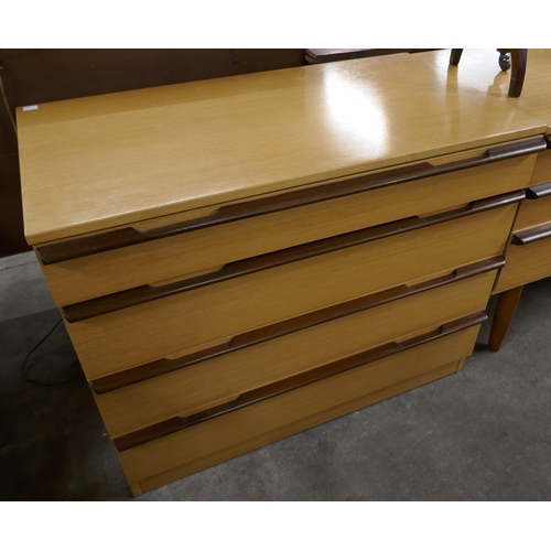 74 - An Avalon teak chest of drawers