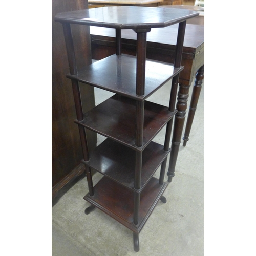 89 - An Edward VII mahogany five tier etagere