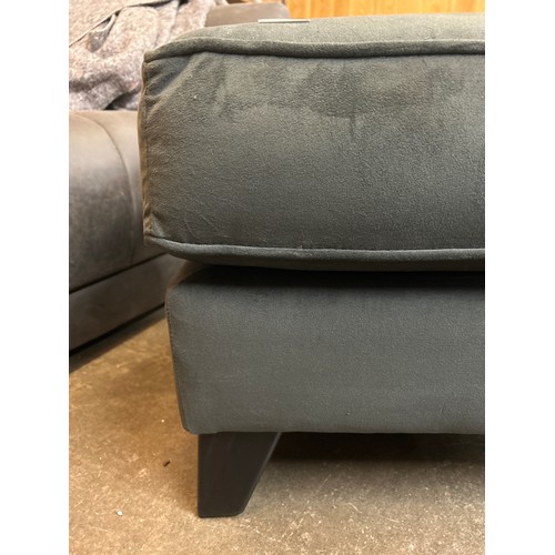 1536 - A charcoal velvet footstool RRP £459