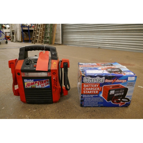 2187 - A Clarke JS1224 2000A dual voltage 12/24v jumpstart and a Clarke start n charge battery charge/charg... 