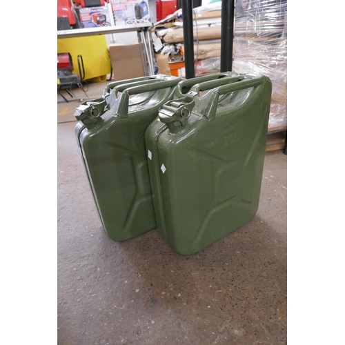 2296 - 2 Clarke 20L Jerry cans