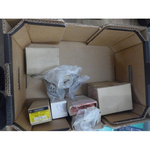 2329 - Box of assorted security locks and hinges etc