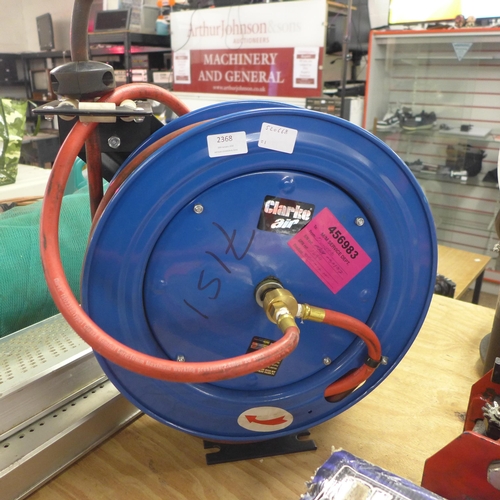 2368 - A Clarke Air 15 metre retractable air hose reel (#7151) * This lot is subject to VAT