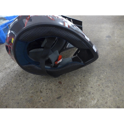 2386 - An AGV helmet and a G-Mag Barb Wire motorcross helmet