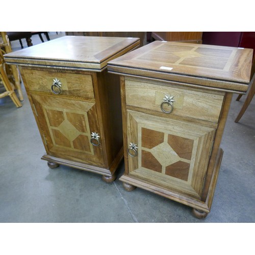 111B - A pair of Barker & Stonehouse flagstone bedside cabinets