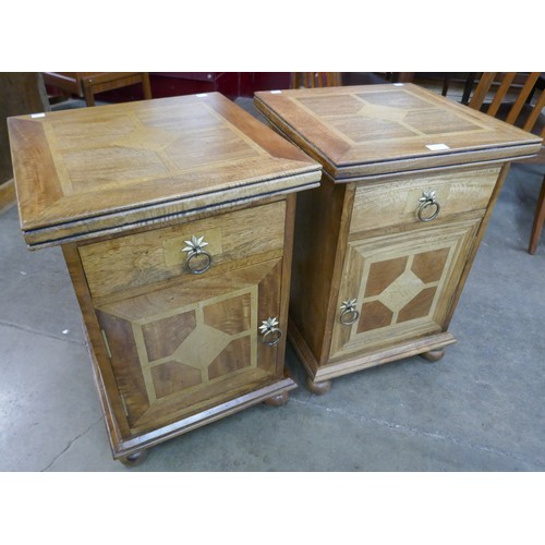 111B - A pair of Barker & Stonehouse flagstone bedside cabinets