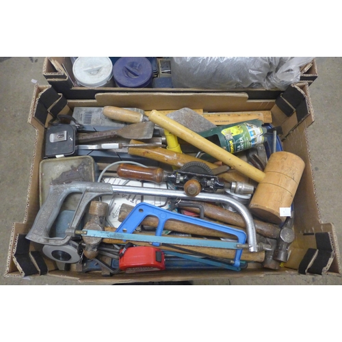 2009 - Two boxes of assorted hand tools
