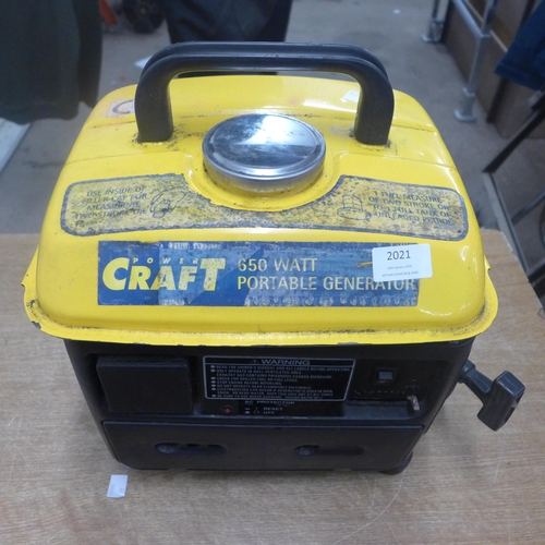 2021 - A Craft 650W portable generator