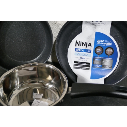 3020 - Three assorted pans including Ninja * this lot is subject to VAT