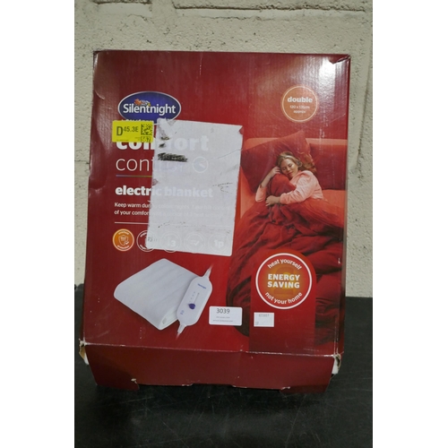 3039 - Silentnight Comfort Control double electric blanket - 120 x 135cm * this lot is subject to VAT