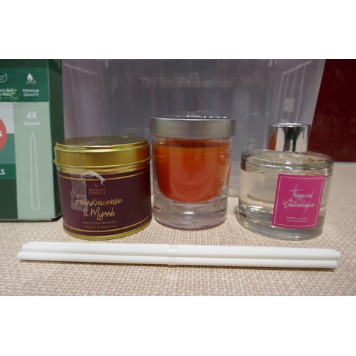 3045 - Various candles/reed diffusers/incense sticks, etc. * this lot is subject to VAT
