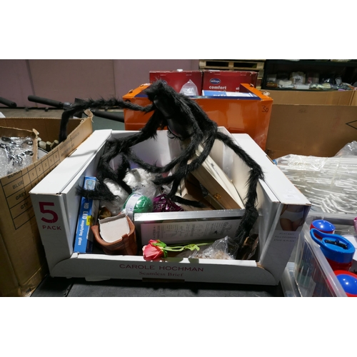 3071 - Assorted household items including Picture frames , Giant spider, Etc. * This lot is subject to VAT