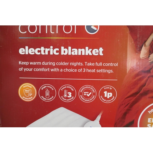 3080 - Silent Night Comfort Control electric double blanket (120cm x 135cm) * This lot is subject to VAT