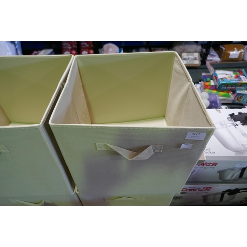 3113 - Six fabric cube storage boxes * This lot is subject to VAT